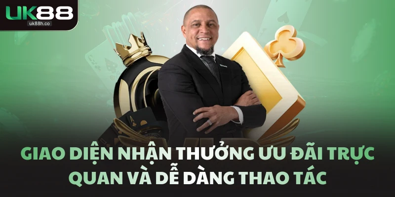 Giao diện nhận thưởng ưu đãi trực quan và dễ dàng thao tác